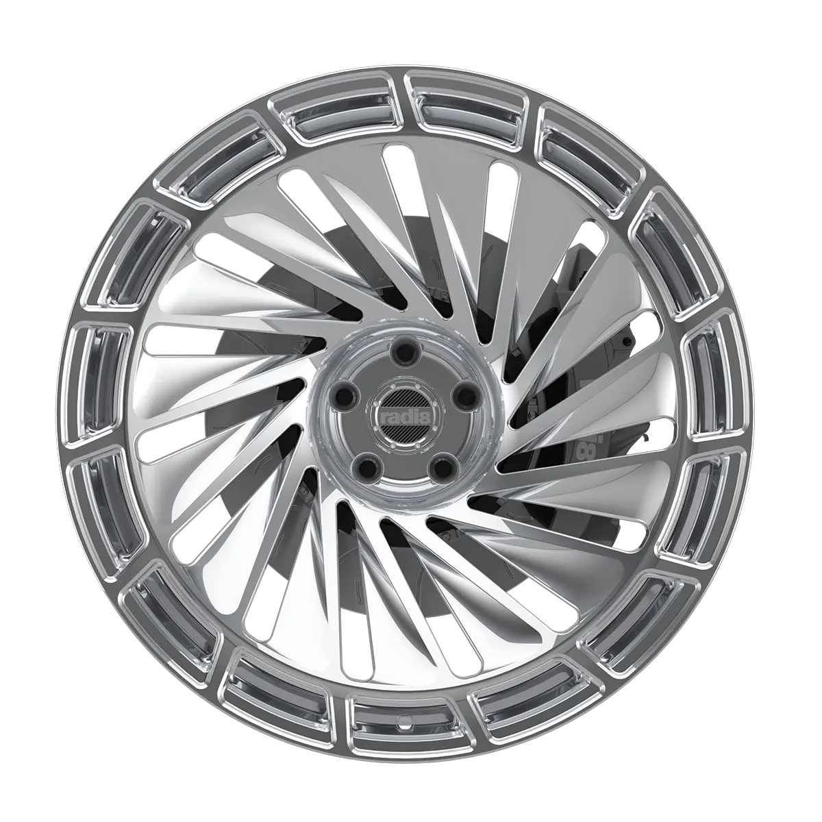 radi8 r807 Mirrow silver Front View